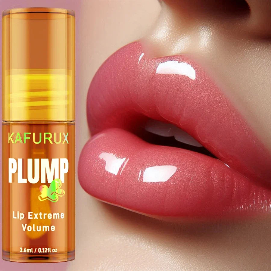 KAFURUX Lip Plumping Oil Gloss – Volumizing Moisturizing Serum