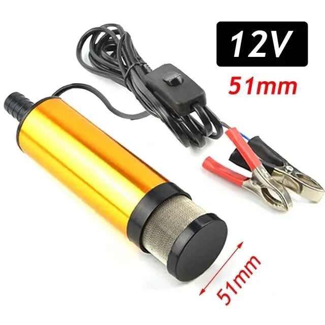 Car Electric Oil Pump DC 12V Auto Pumping Diesel Water Submersible