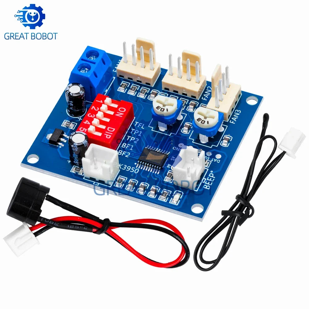 DC 12V PWM Fan Speed Controller Module – Buzzer Alarm & NTC