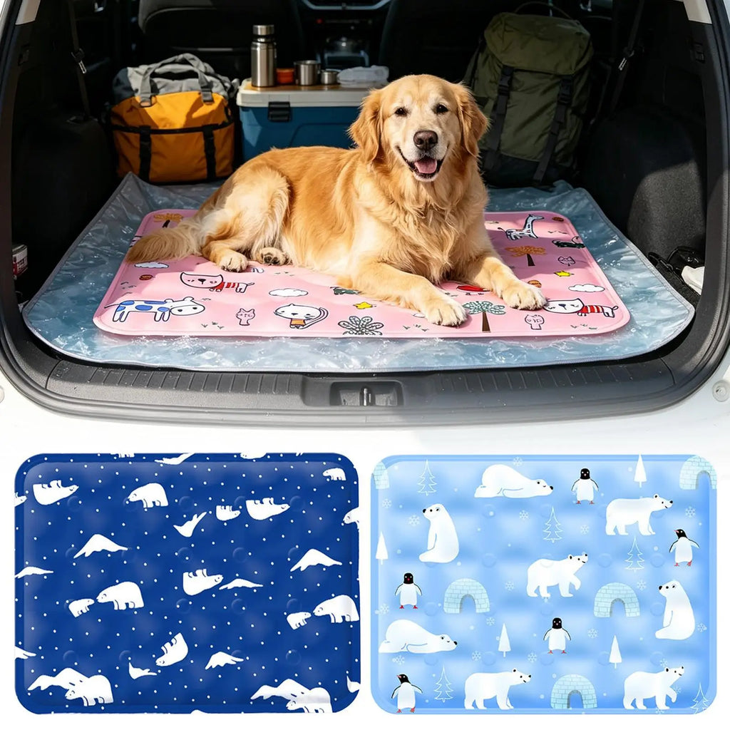 Pet Cooling Mat for Dogs & Cats – Gel Ice Pad Summer Bed