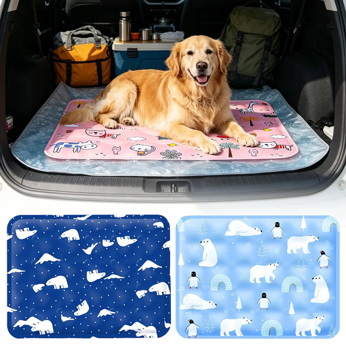 Pet Cooling Mat for Dogs & Cats – Gel Ice Pad Summer Bed