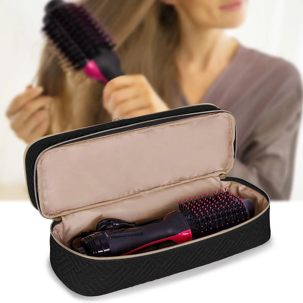 Double-layer Travel All-in-one Hair Dryer Storage Bag Curling Wand