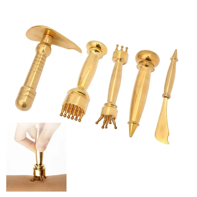 Copper Meridian Massage Stick & Gua Sha Scraping Board