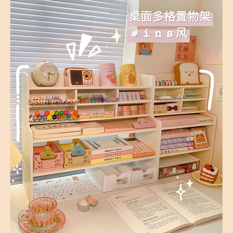 Multi-Layer Desktop Shelf Organizer | Books, Stationery & Desk