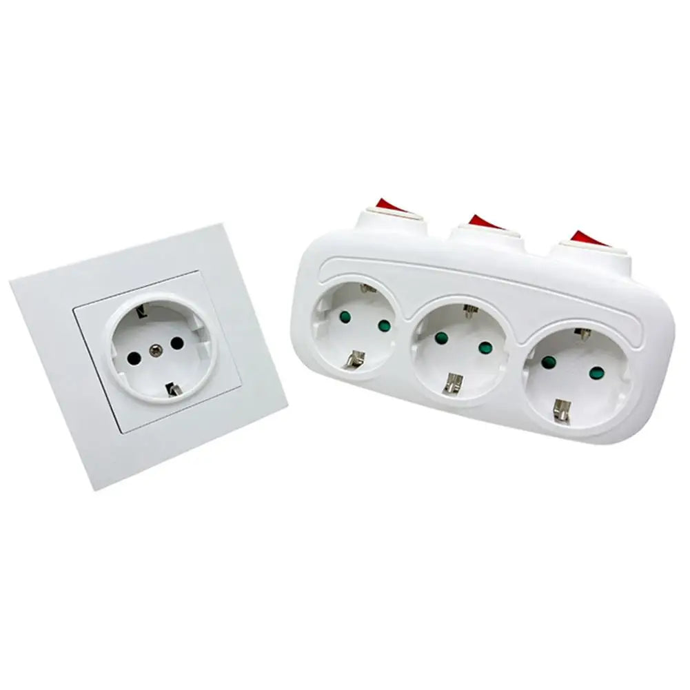 EU Electrical Socket with ON/OFF Switch – Euro Wall Outlet