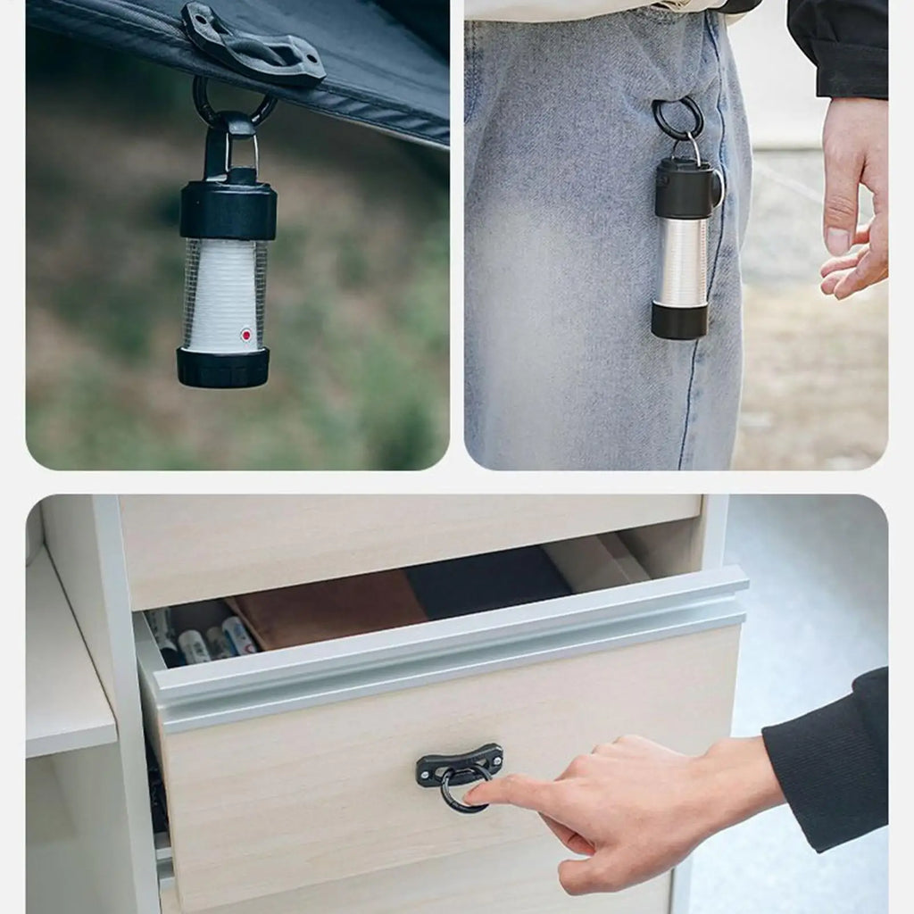 Windproof Camping Tent Hooks – Non-Slip Carabiner Clips