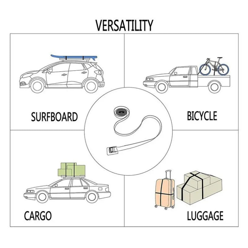Heavy-Duty Kayak & Roof Rack Straps – Surfboard & Bike