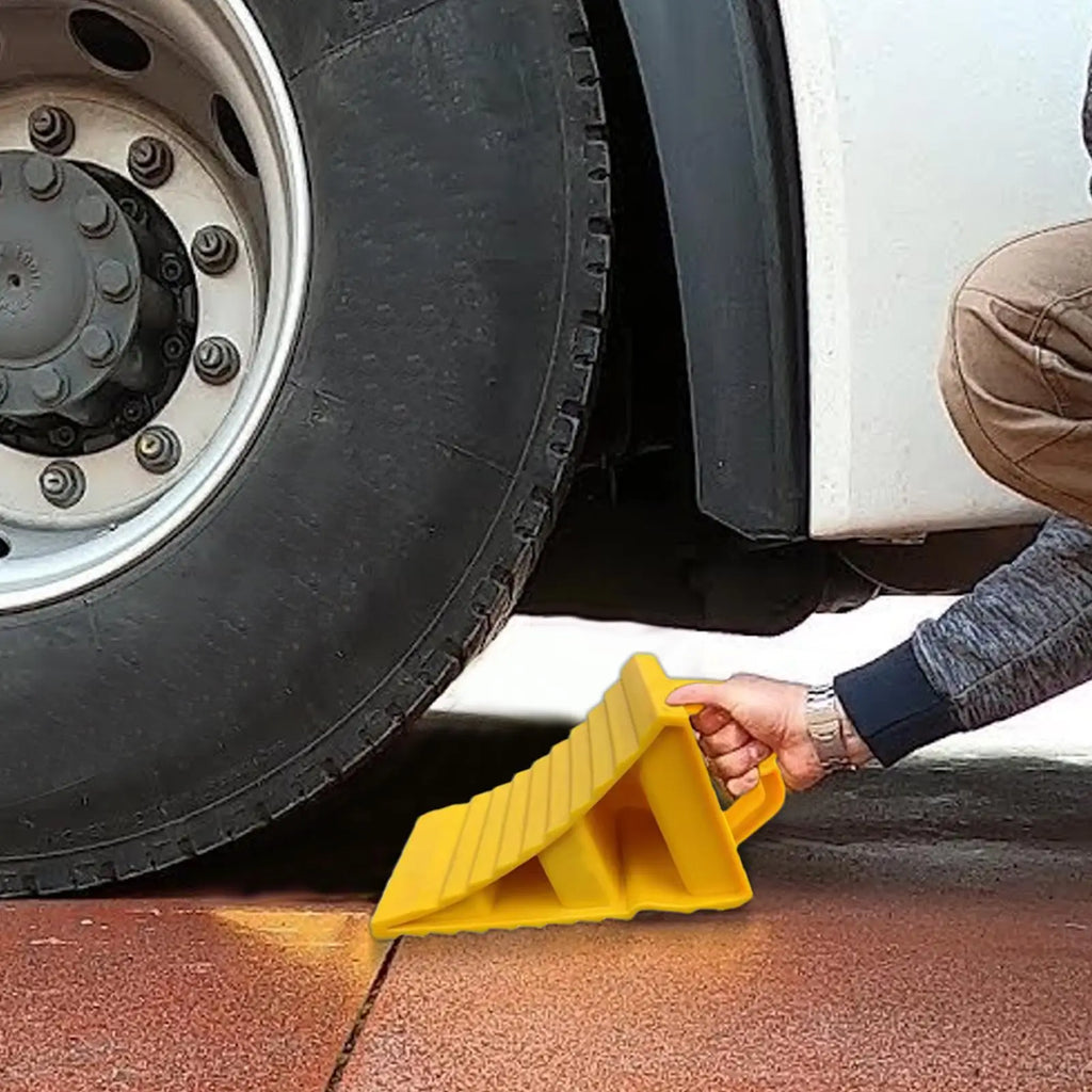 Heavy Duty Wheel Chock Anti-Slip Parking Wedge – Trucks, RVs & Trailers
