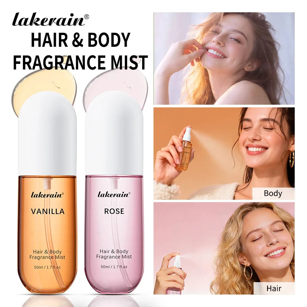 Vanilla Rose Hair & Body Fragrance Mist – 2 Pack 50ml Spray