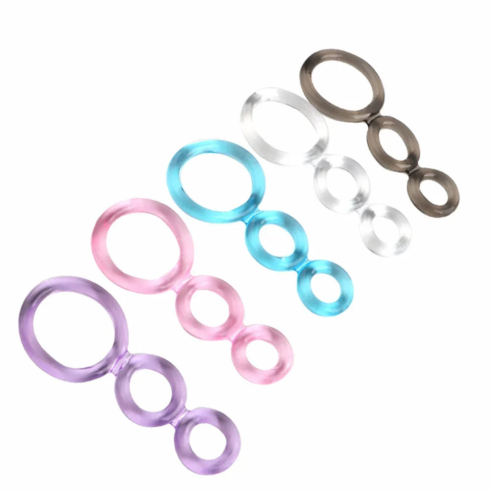Men's Triple Lock Stretch Delay Ring | Stamina Cock Ring