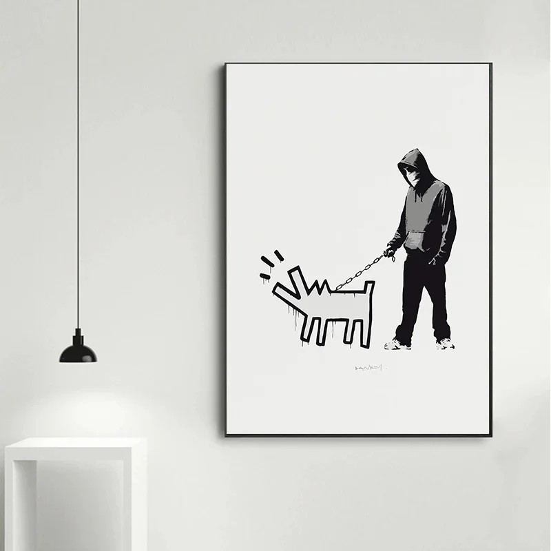 Banksy Graffiti Canvas Print | Anti-War Street Art Wall Poster