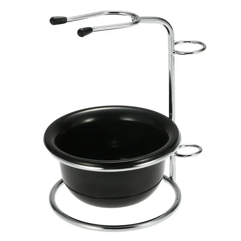 Men's Shaving Kit – Stainless Steel Brush Stand & Bowl