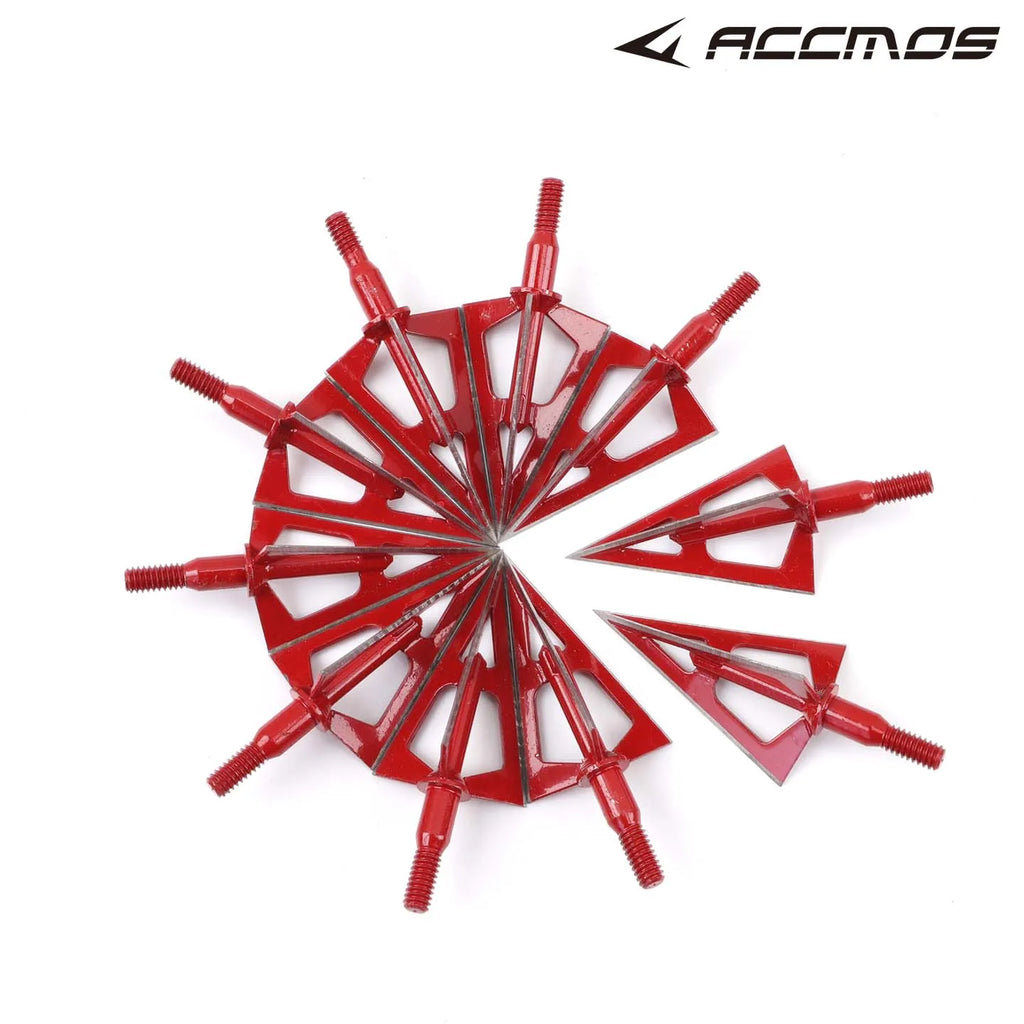 Archery Hunting Arrowheads 100 Grain 3-Blades Broadheads Box Arrow