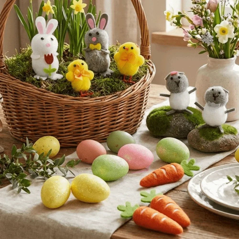 Easter Egg Chick & Bunny Ornament Set – Spring Party Décor