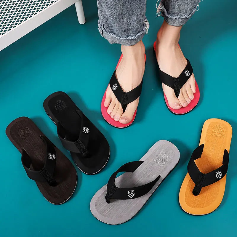 Men's Anti-Slip Flip Flops Beach Sandals & Indoor Slippers