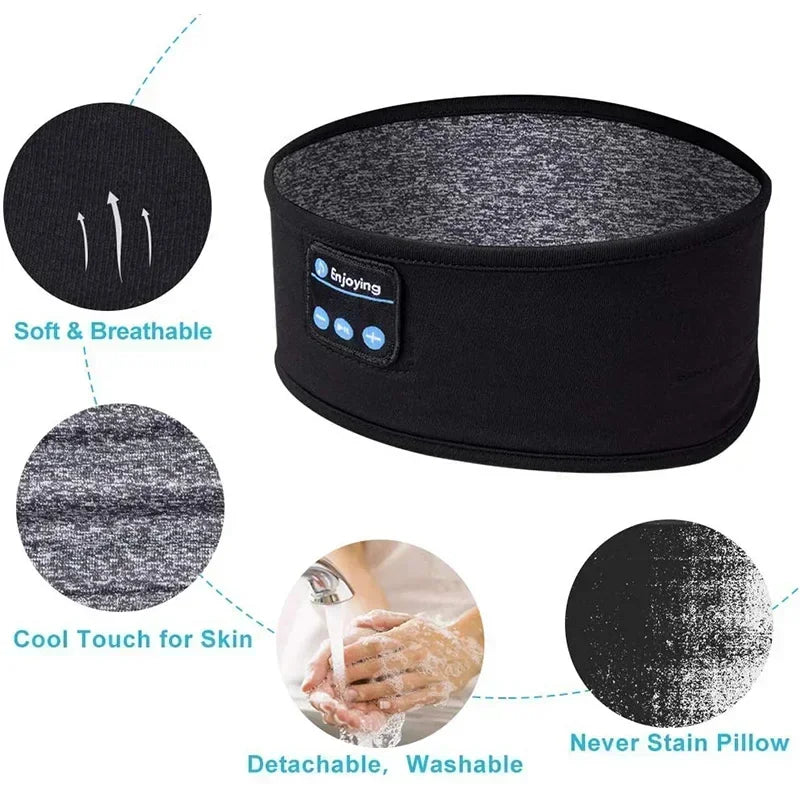 Removable Music Sleep Eye Mask Bluetooth Headband Sports Yoga Running