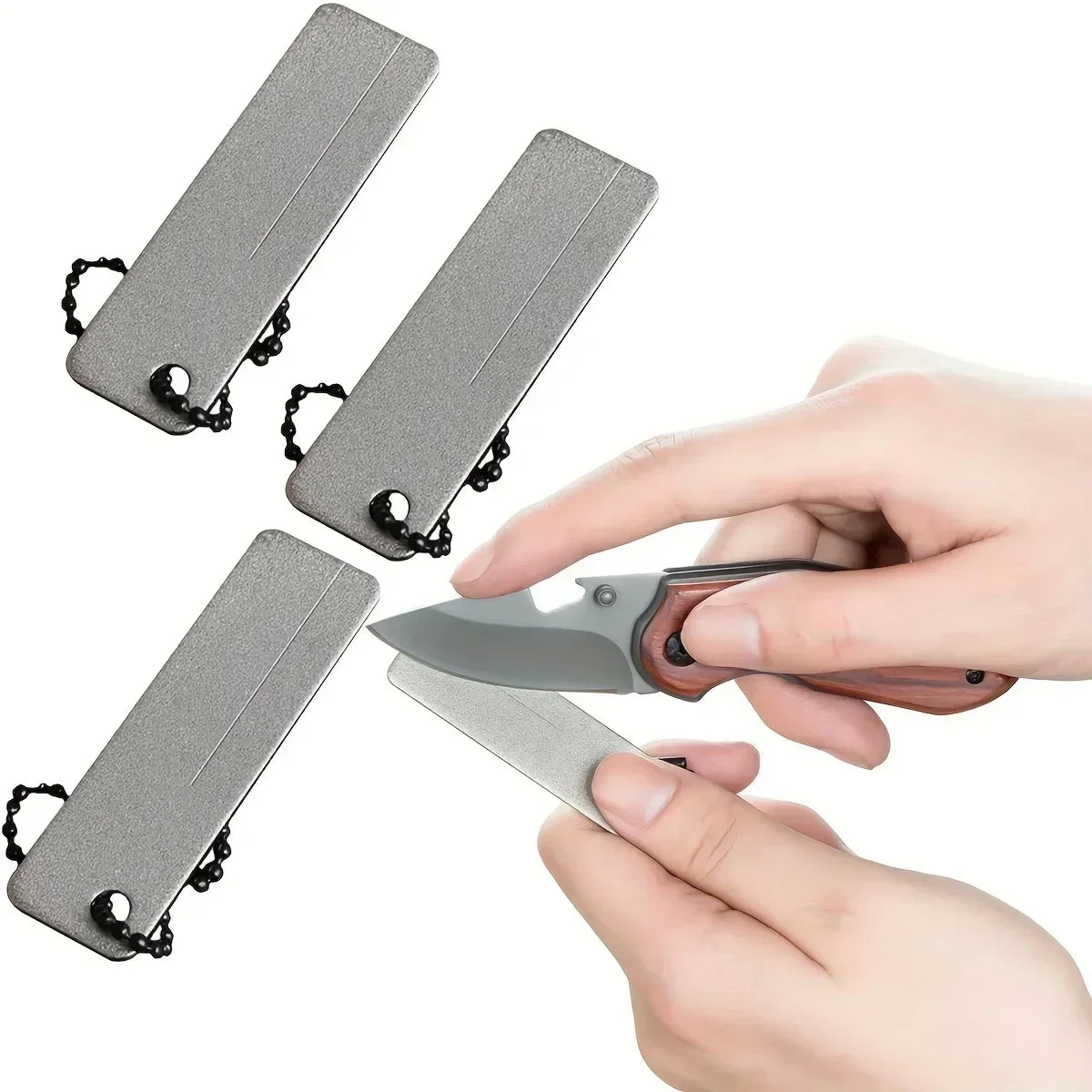 Mini Diamond Knife Sharpener Keychain | Camping Pocket Tool
