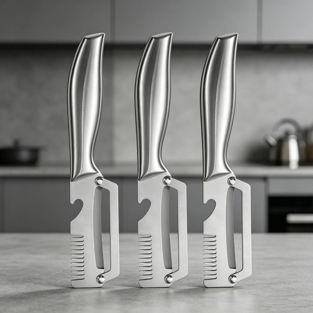 Stainless Steel Peeler with Wooden Handle | Multi-Function