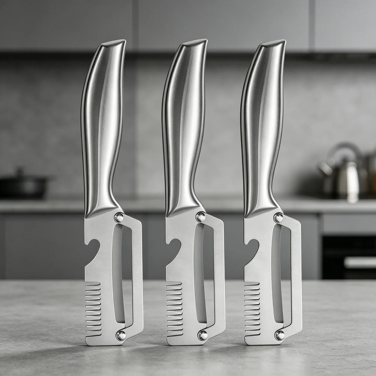 Stainless Steel Peeler with Wooden Handle | Multi-Function