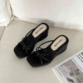 Women's Wedge Clip Toe Sandals – Narrow Band Summer Slides