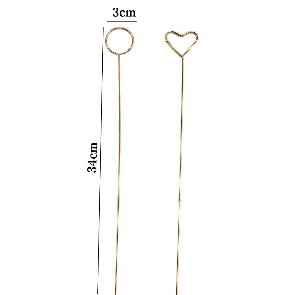 10pcs Heart Message Card Holder Rods | Flower & Party Decor