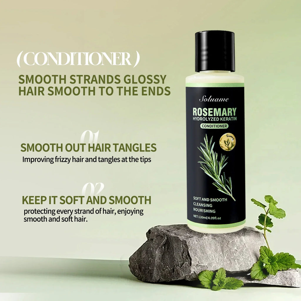 Rosemary Keratin Shampoo & Conditioner Set – Nourishing Hair Care