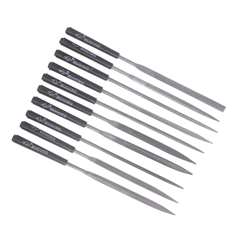 10-Piece Metal Needle File Set – Steel Rasp Hand Filing Kit