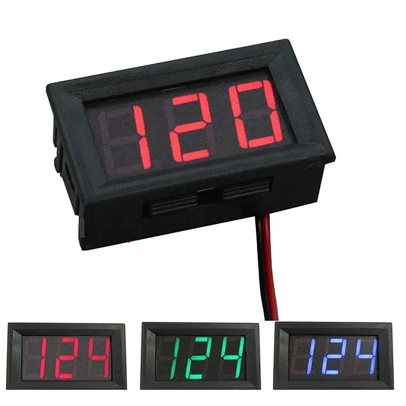 2-Wire Digital Voltmeter DC 5V–120V | Anti-Reverse EV Meter