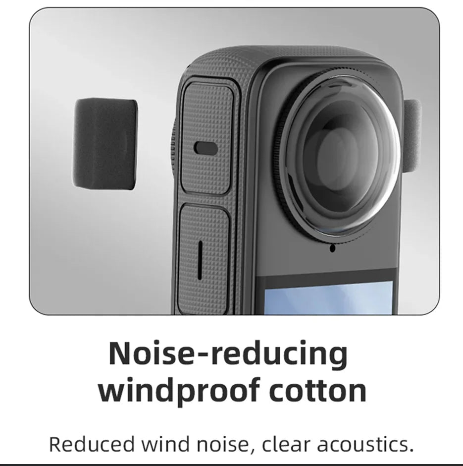 6-Pack Mic Windscreen for Insta360 X4/X5/X3 Foam Windshield