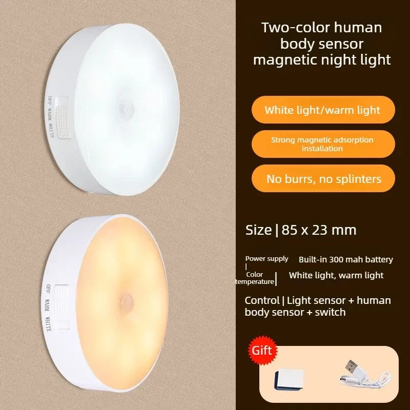USB Rechargeable Motion Sensor LED Night Light for Home