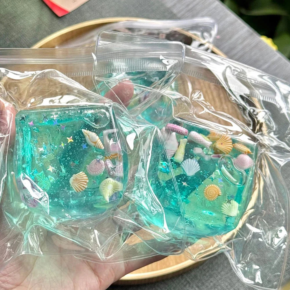 Ocean Squishy Stress Ball Cube – Slow Rise Sensory Fidget Toy