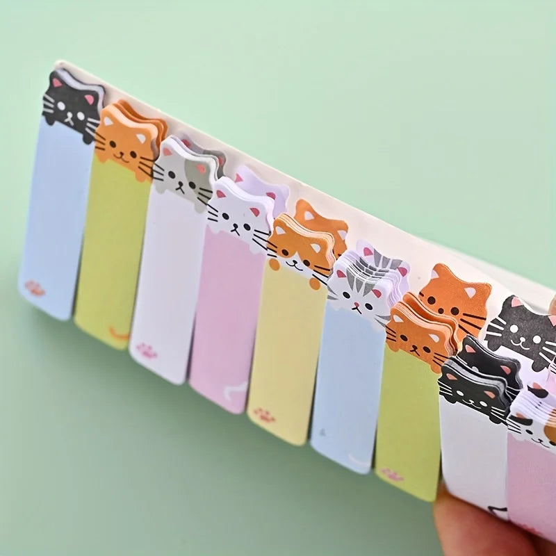 150-Sheet Cute Cat Sticky Notes – Memo Pads & Bookmarks
