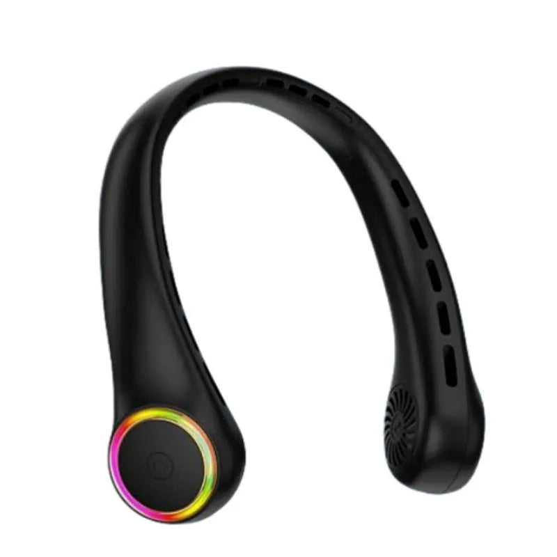 Wearable Neck Fan USB Rechargeable | LED Lights & 4000mAh