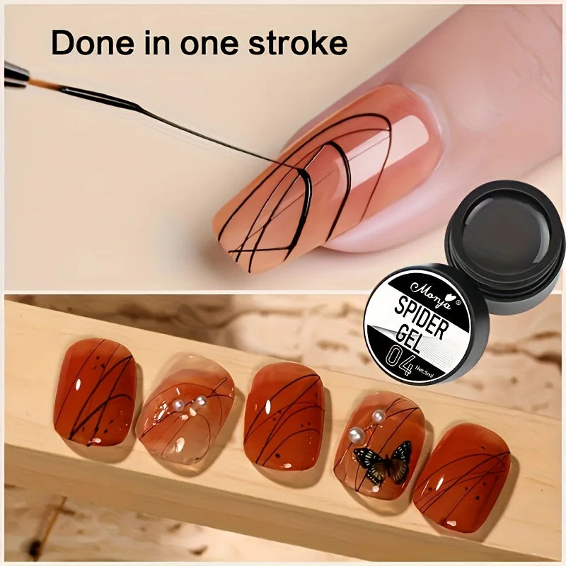 Elastic Carving & Painting Nail Gel Polish – 4 Color Set