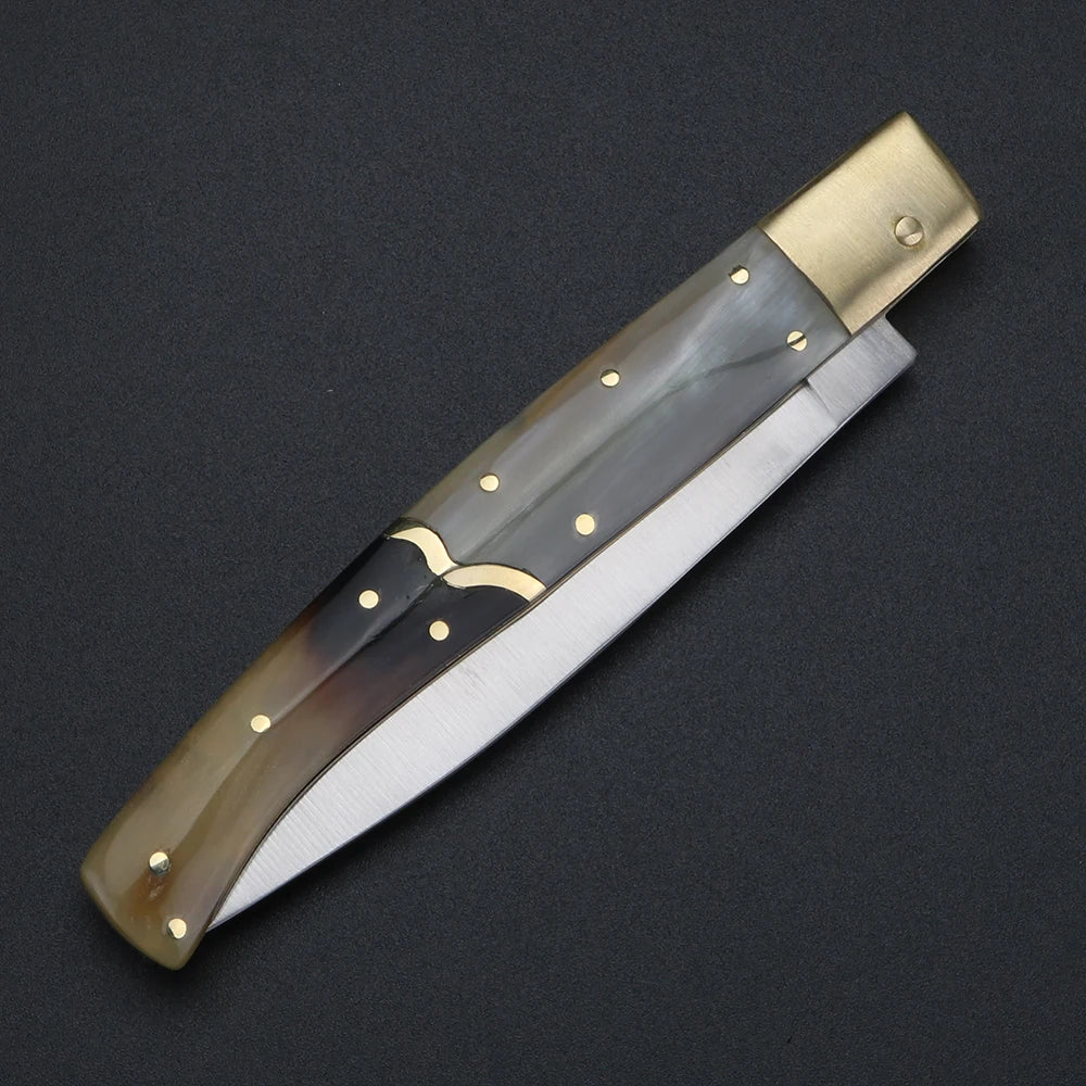 XUAN FENG Oxblood Folding Knife – D2 Steel Camping Pocket Knife