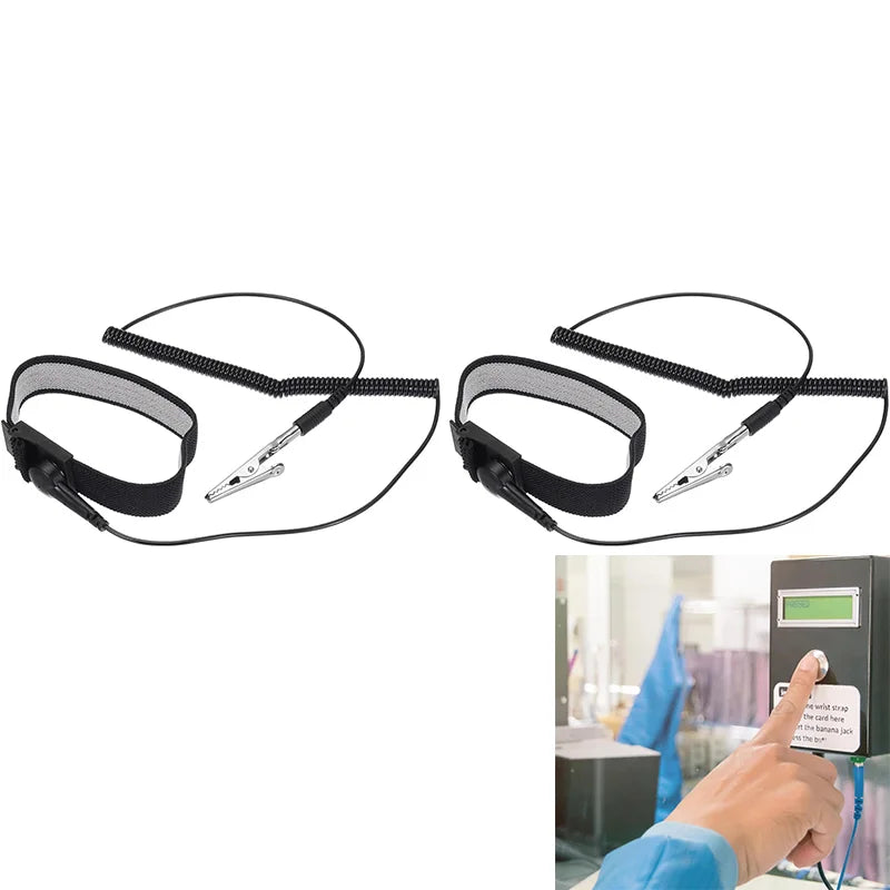 Anti-Static Wrist Strap Grounding Bracelet for Electronics – 2 Pack