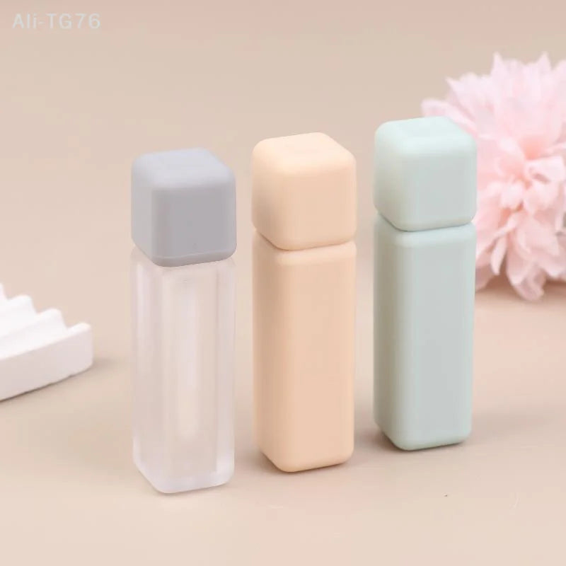 5ml Square Refillable Lip Gloss Tube with Brush Wand | DIY
