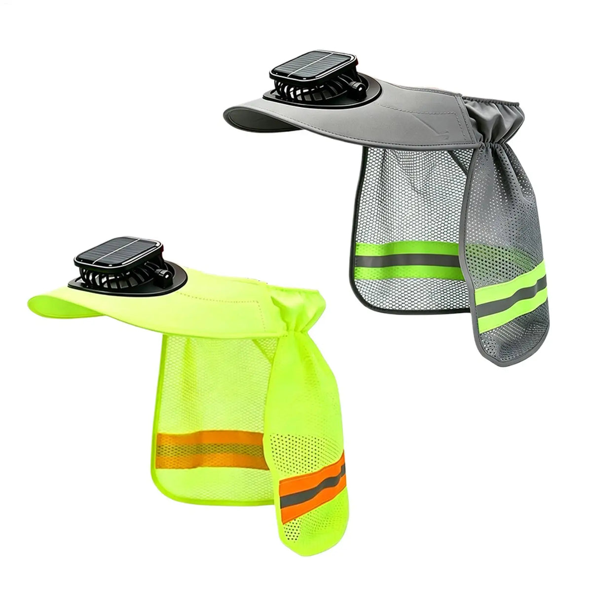 Solar Fan Hard Hat – Wide Brim Ventilated Safety Helmet