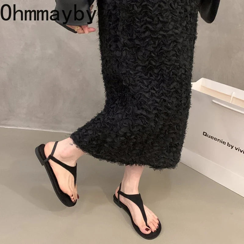 Women's Gladiator Flat Sandals – Clip Toe Beach & Dress Shoes