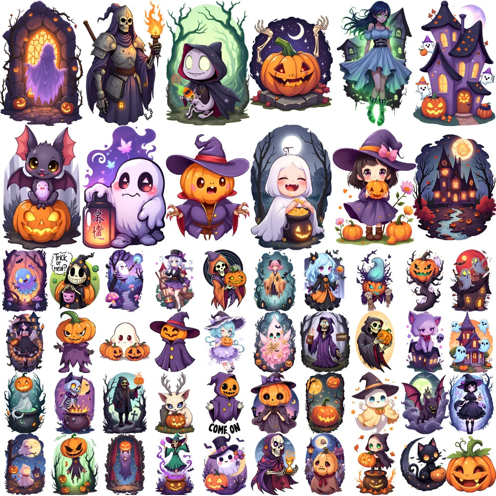 63pcs Halloween Temporary Tattoos – Waterproof Body Stickers