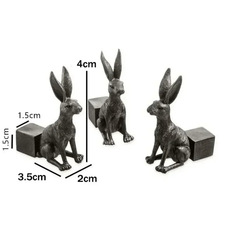 Animal Pot Holder Set – Dog Cat Rabbit Resin Garden Figurines