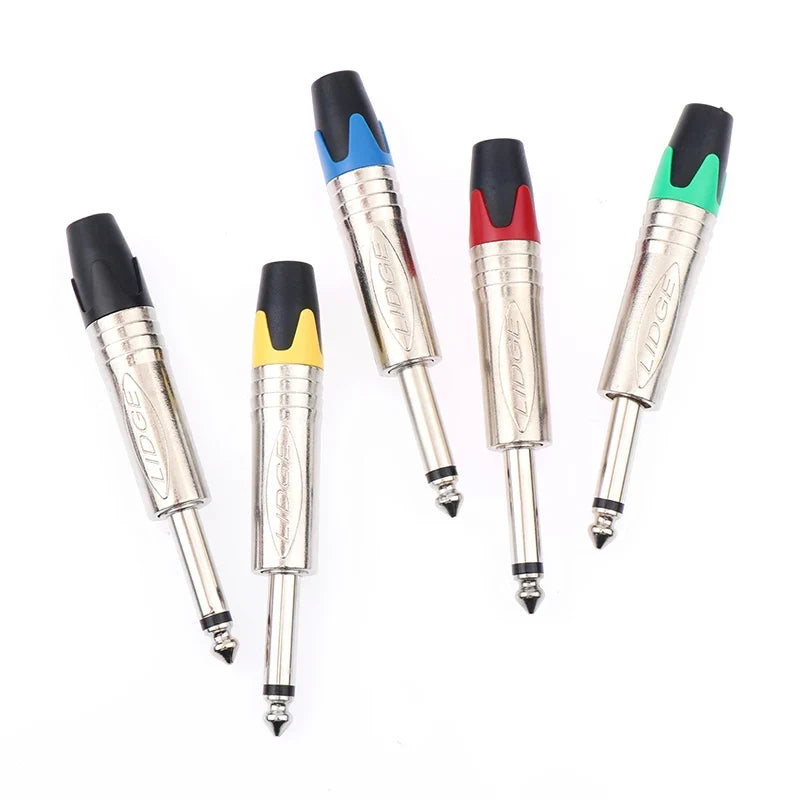 6.35mm Mono Audio Plug with Mute Function | Metal Jack Connector