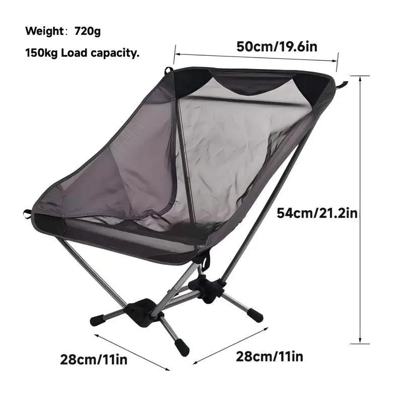 Ultralight Aluminum Mesh Folding Chair – Camping & Beach