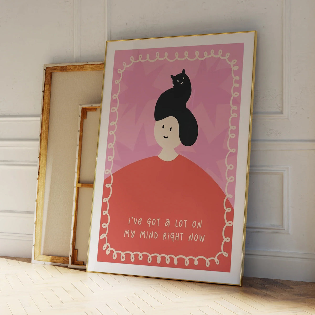 "I've Got A Lot On My Mind" Funny Canvas Wall Art Print