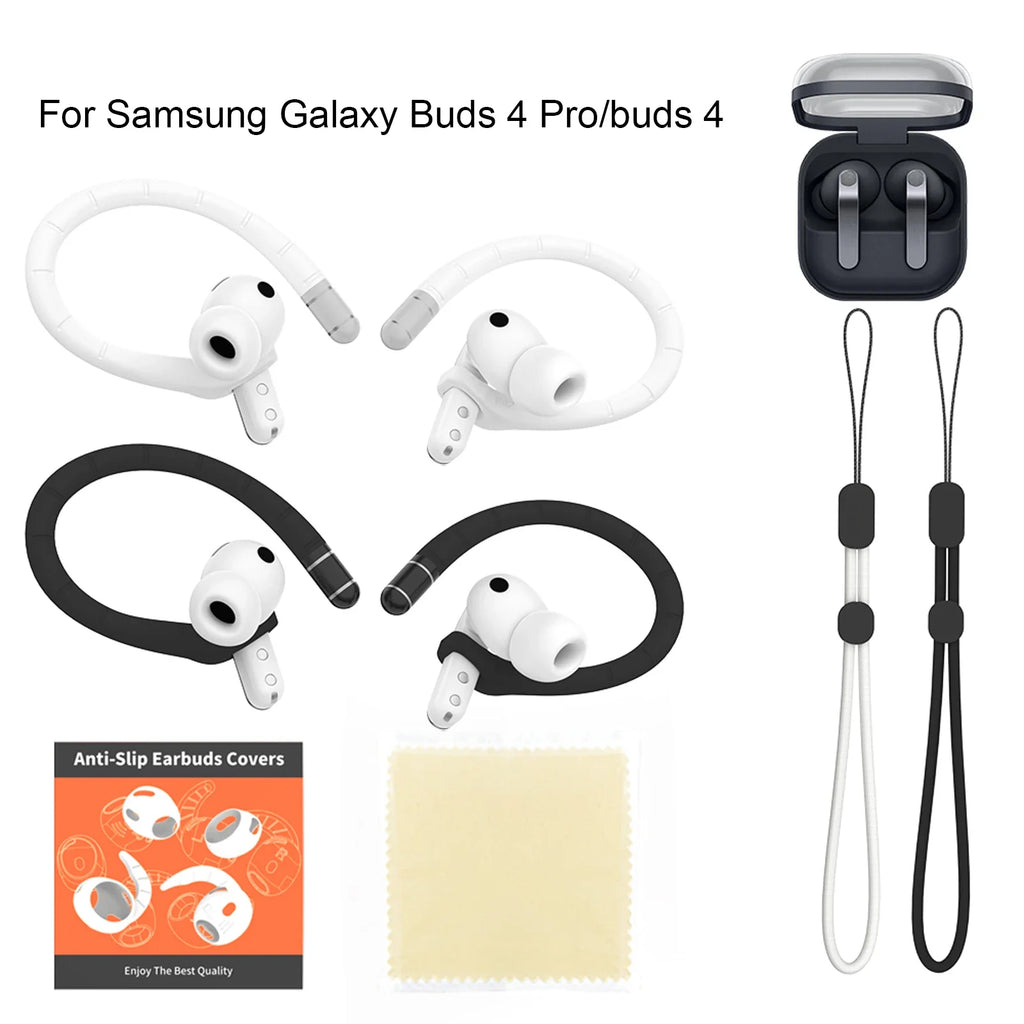 Silicone Ear Hooks Samsung Galaxy Buds 4 Anti-slip Earbuds Covers