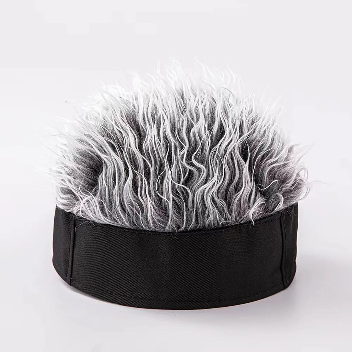 Black Knit Beanie Wig Hat – Unisex Costume Accessory