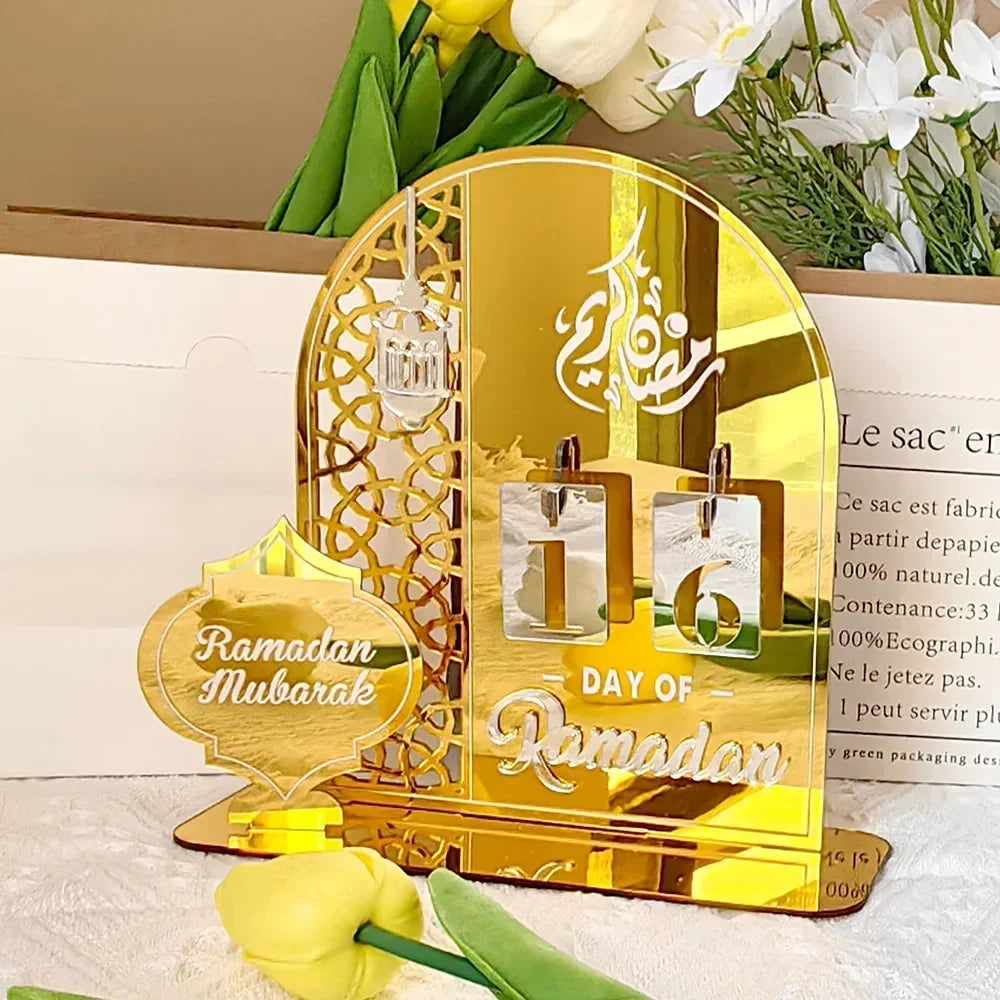 Acrylic Ramadan Countdown Calendar Gifts Day Replacing Number 2025