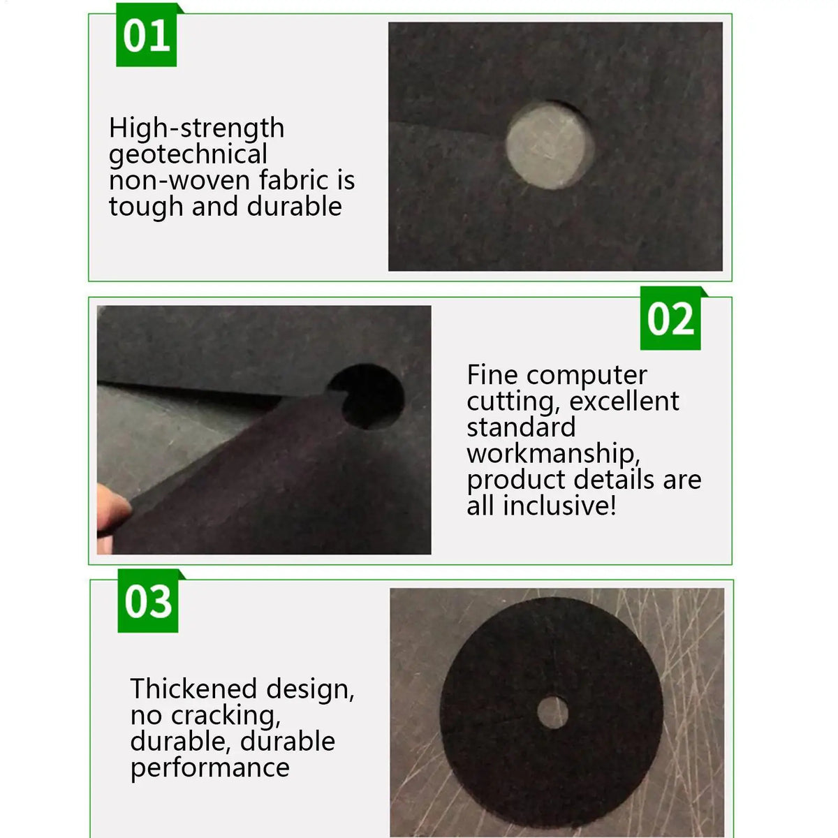 10-Pack Non-Woven Tree Mulch Rings | Weed Barrier Mats