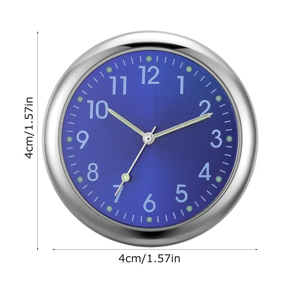 Glowing Analog Car Dashboard Clock | Stick-On Quartz Clock