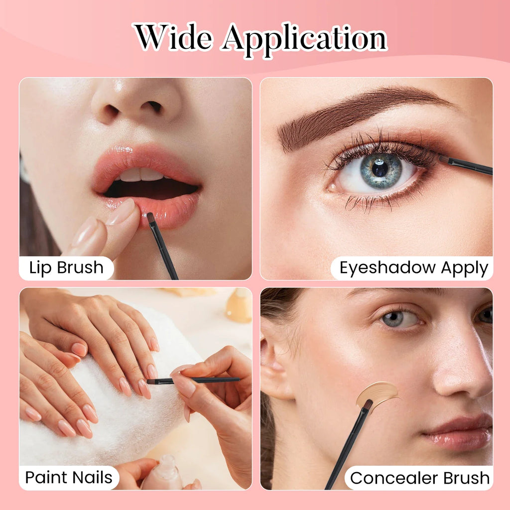 100pcs Disposable Lip Gloss Brush Wands & Eyeliner Applicators